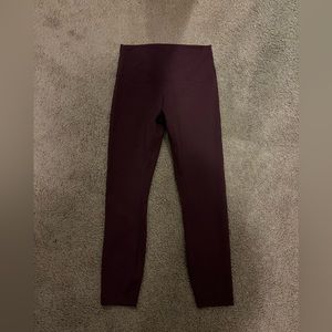Maroon lululemon Wunder train leggings